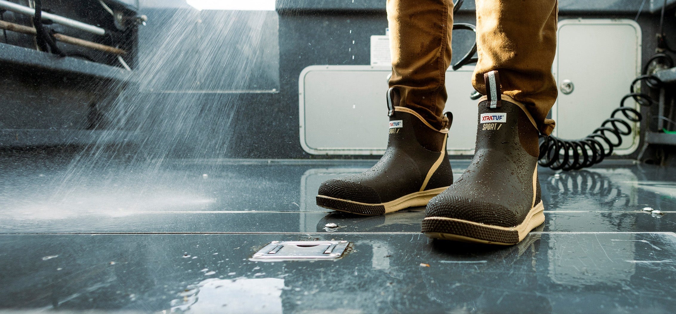 thumbnail image 2 of XTRATUF Men's Wheelhouse Rain Boot - Commercial Grade Ankle Deck Boot With Oil-Resistant Sole 2 of 10