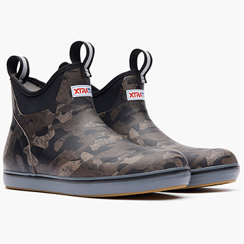 Women's 6 in Black Camo Ankle Deck Boot - hero2