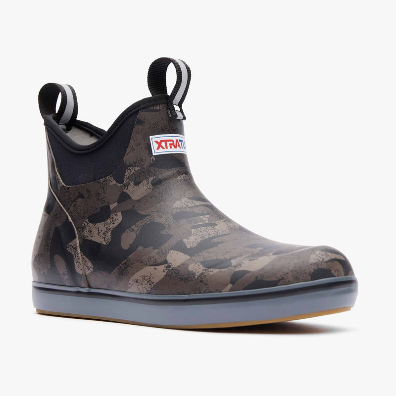 Women's 6 in Black Camo Ankle Deck Boot - main