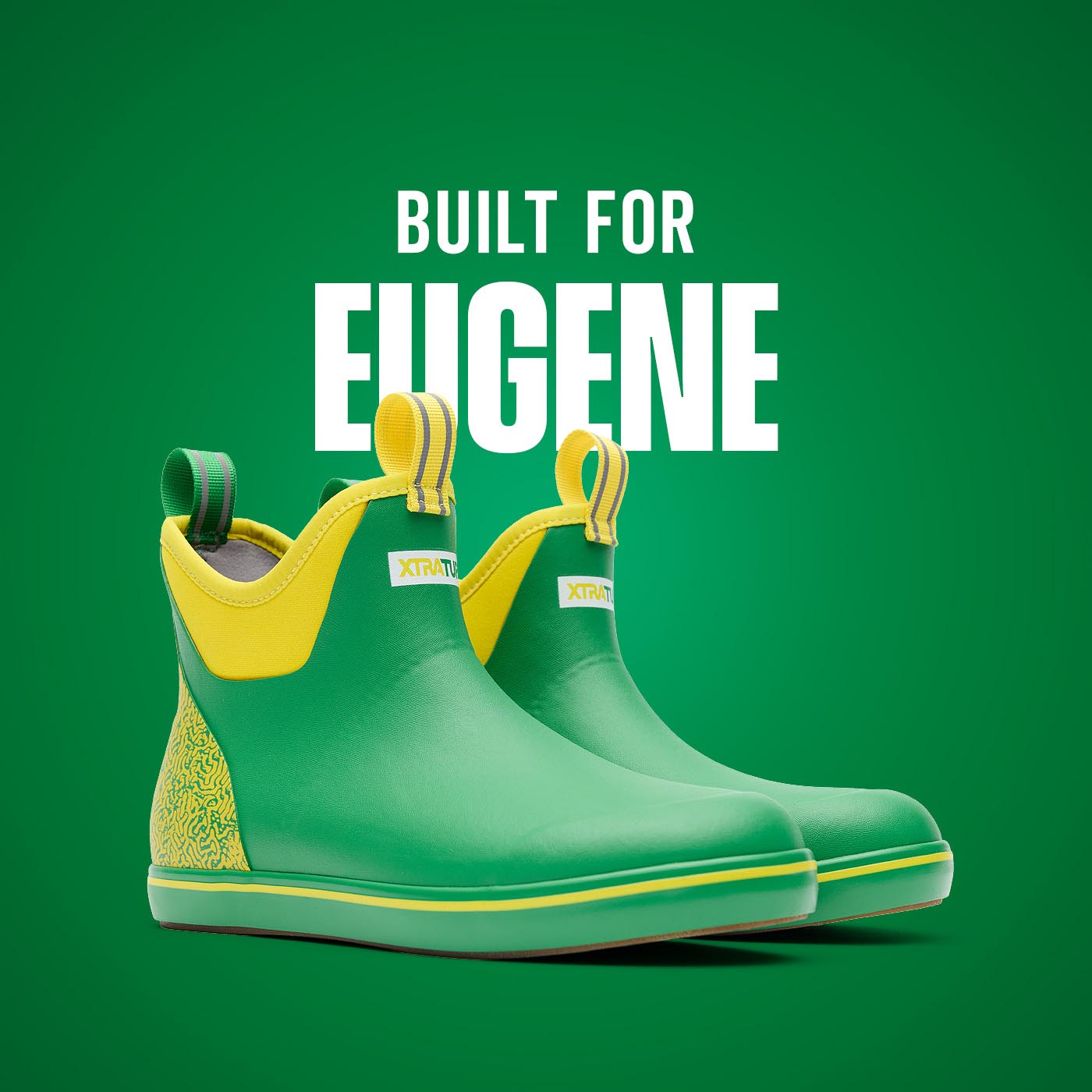 希少カラー YELLOスニーカーブーツ XL 深緑グリーン 厚底トラックソール Men's Tailgate Ankle Deck Boot – XTRATUF