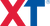 Logo with red 'X', blue 'T', and white background