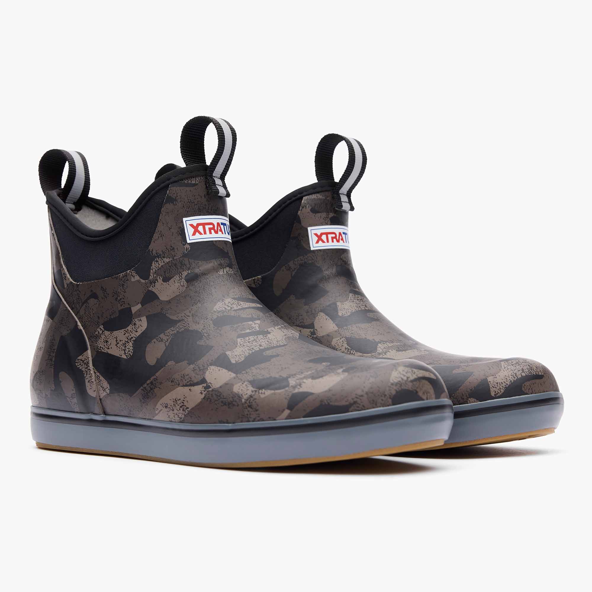 Women's 6 in Black Camo Ankle Deck Boot - hero2