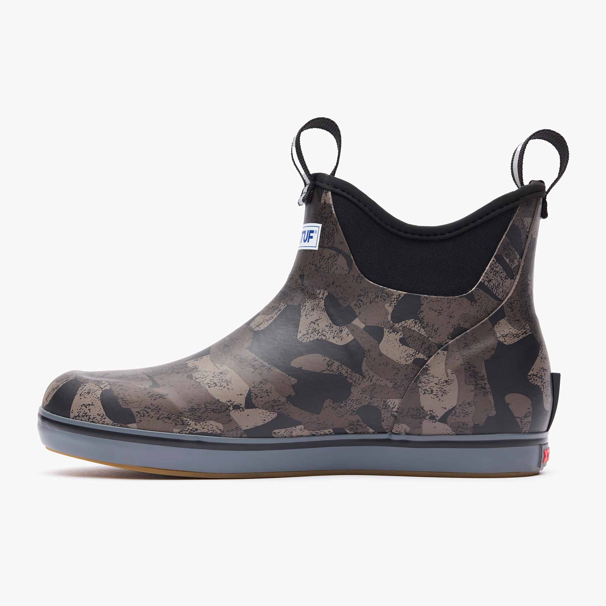 Women's 6 in Black Camo Ankle Deck Boot - profile