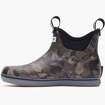 Women's 6 in Black Camo Ankle Deck Boot - profile