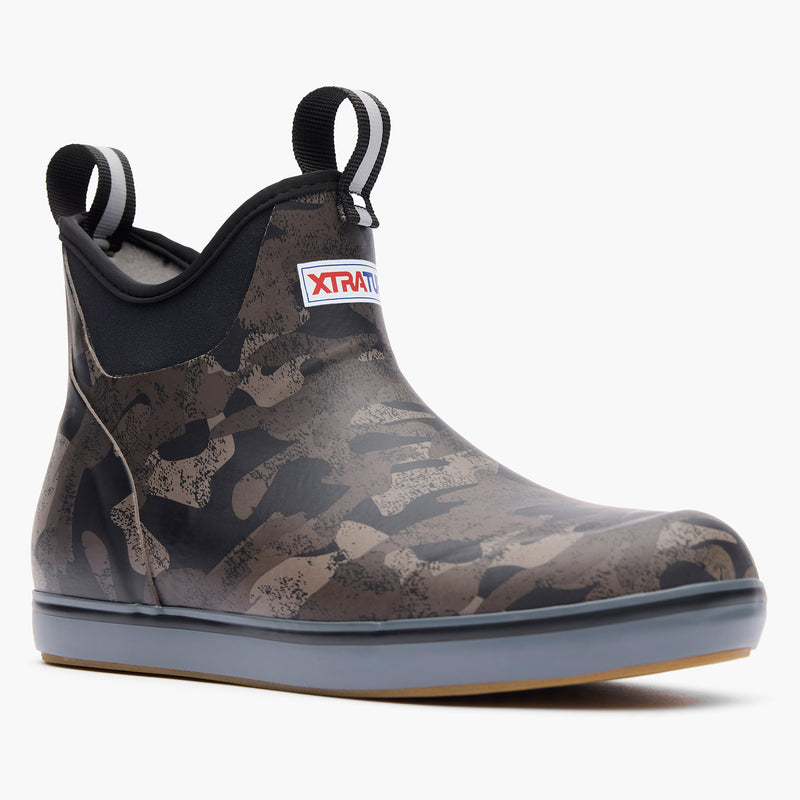 Women's 6 in Black Camo Ankle Deck Boot - main
