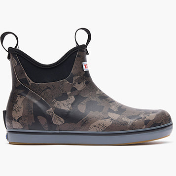Women's 6 in Black Camo Ankle Deck Boot - profile