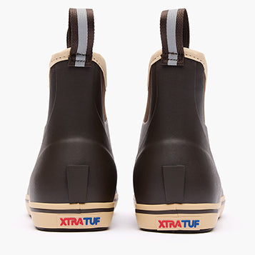 XTRATUF 防水レザーミッドカットブーツ ブラウン Amazon.com: Xtratuf Men's 6 Inch Leather Lace Ankle Deck