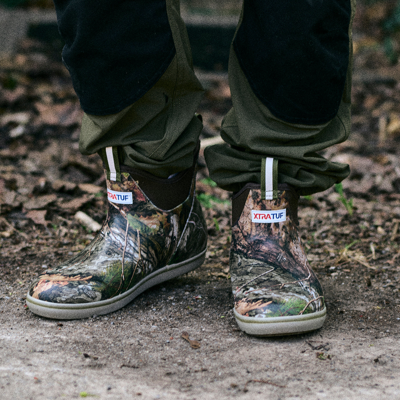 FOOTSTOCK ORIGINALS セミブローグシューズ　7 1/2 Men's Mossy Oak® Country DNA Ankle Deck Boot – XTRATUF