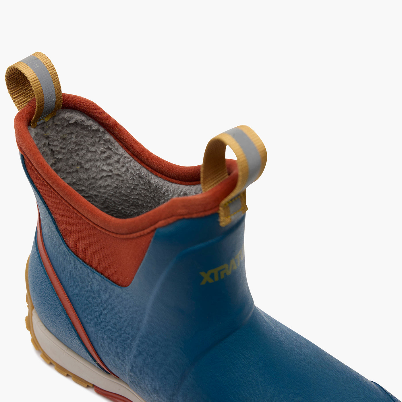 Friars Club Deck ダークブルー＆オレンジ　レアデック Men's Ice Fleece Lined Ankle Deck Boot – XTRATUF
