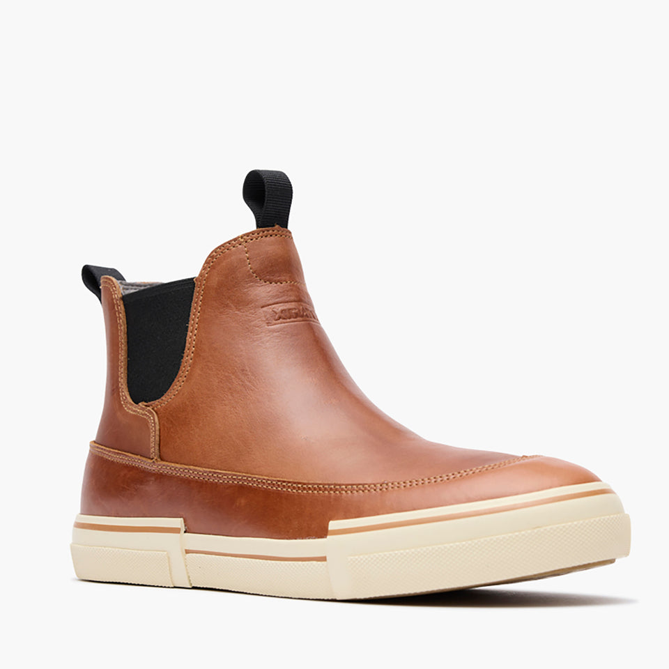 Men's Leather Chelsea Ankle Deck Boot
