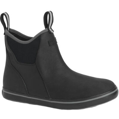 Men's Leather 6 in Ankle Deck Boot XAL000 Black