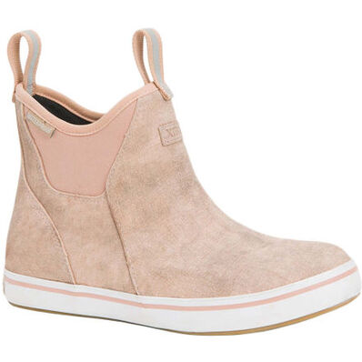 Women's 6 in Leather Ankle Deck Boot XWAL400 Pink Cream